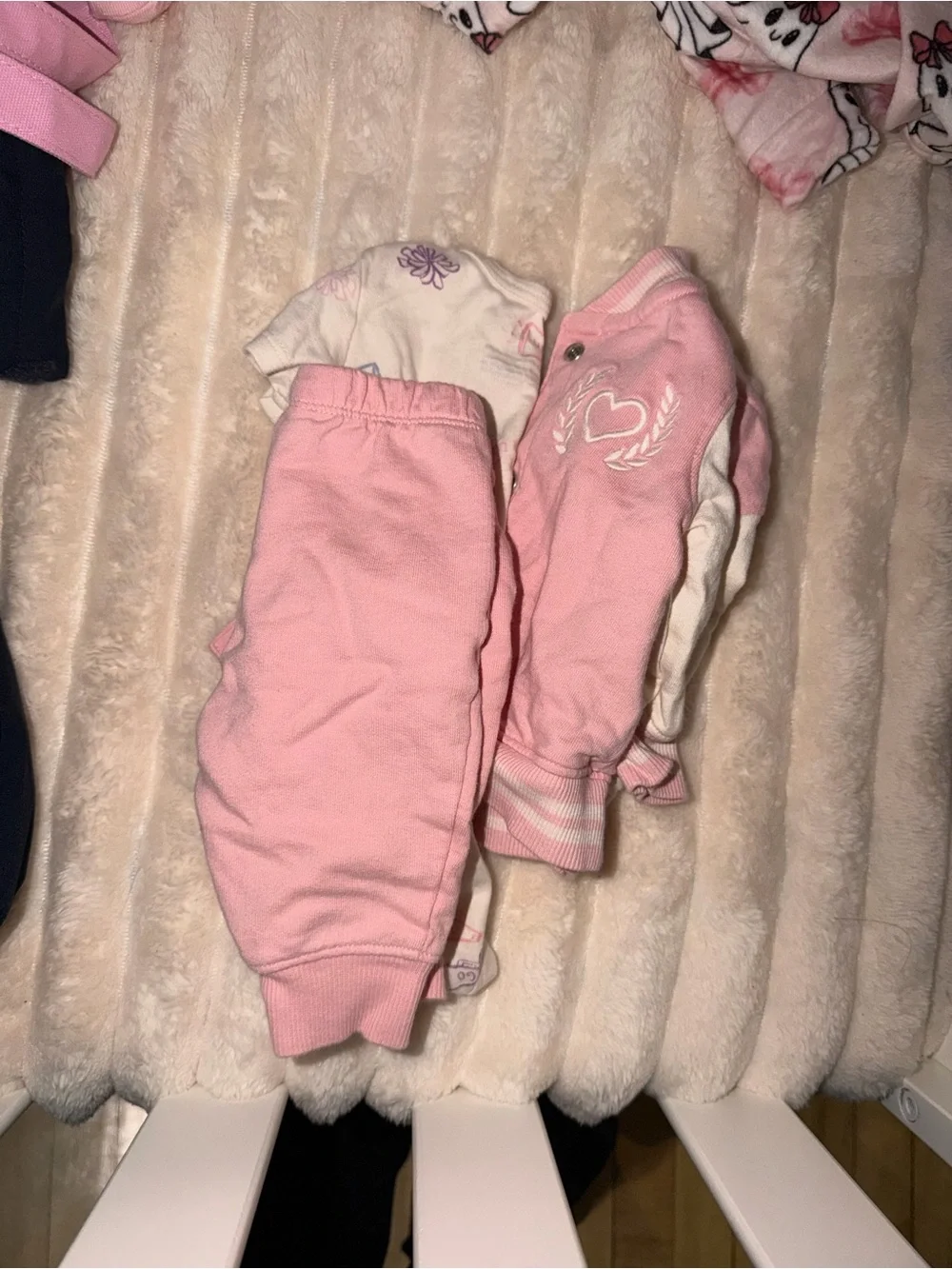 Carter's Pink Baby Girls Sweatpants & Jacket Set